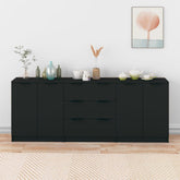Sideboards 2 pcs Black 60x30x70 cm Engineered Wood